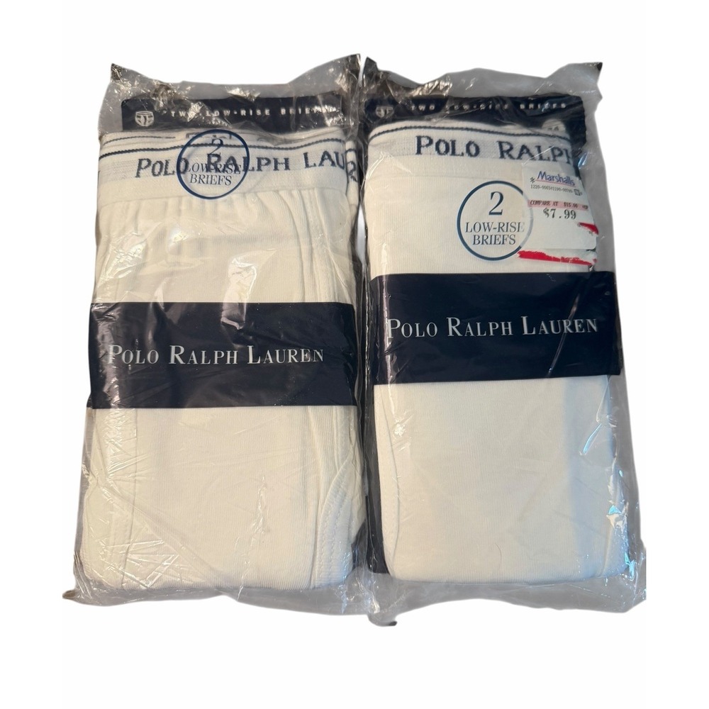 Polo Ralph Lauren VTG 90s Brief Underwear Cotton USA Whitey Tighties NEW Sz 38